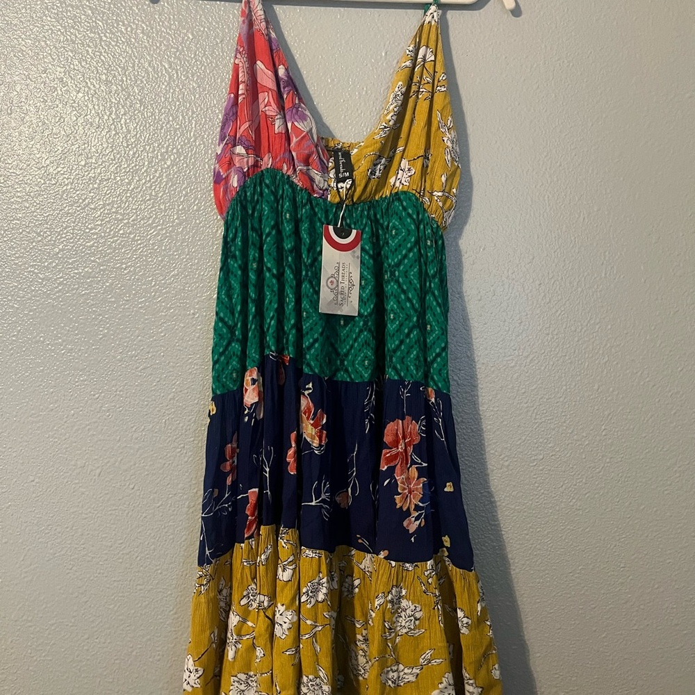 Sacred Threads Multicolor Floral Maxi Dress